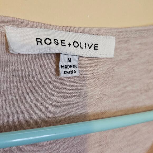 Rose + Olive Size Medium M Light Heathered Purple Pink Metal Embellished Soft - Picture 3 of 9